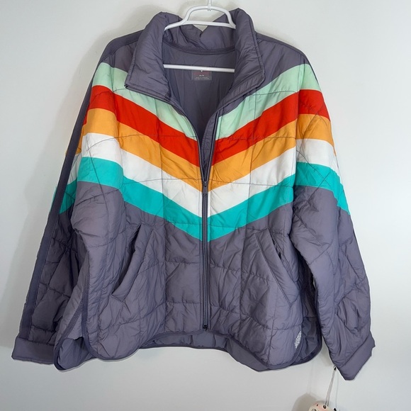 FREE PEOPLE NEW Pippa Printed Packable Puffer Jacket XL - Picture 3 of 16